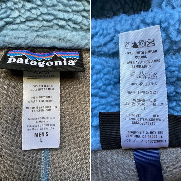 Patagonia Retro-X Deep Pile Classic Blue Jacket - Picture 7 of 8